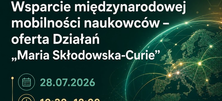 Zdjęcie promujące Wsparcie międzynarodowej mobilności naukowców – oferta Działań „Maria Skłodowska-Curie” (MSCA)